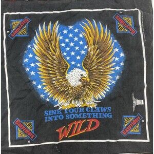 Vintage Easy Rider Cycle Magazine Bandana 21x21" Sink Your Claws Into Something